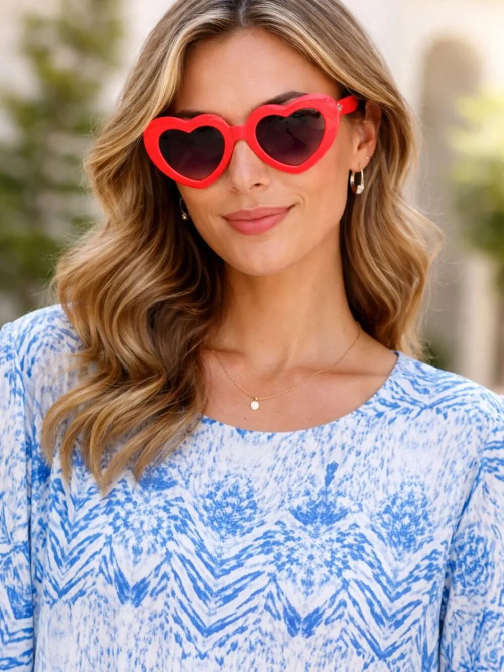 red heart shaped sunglasses women chunky frame love themed casual statement cute